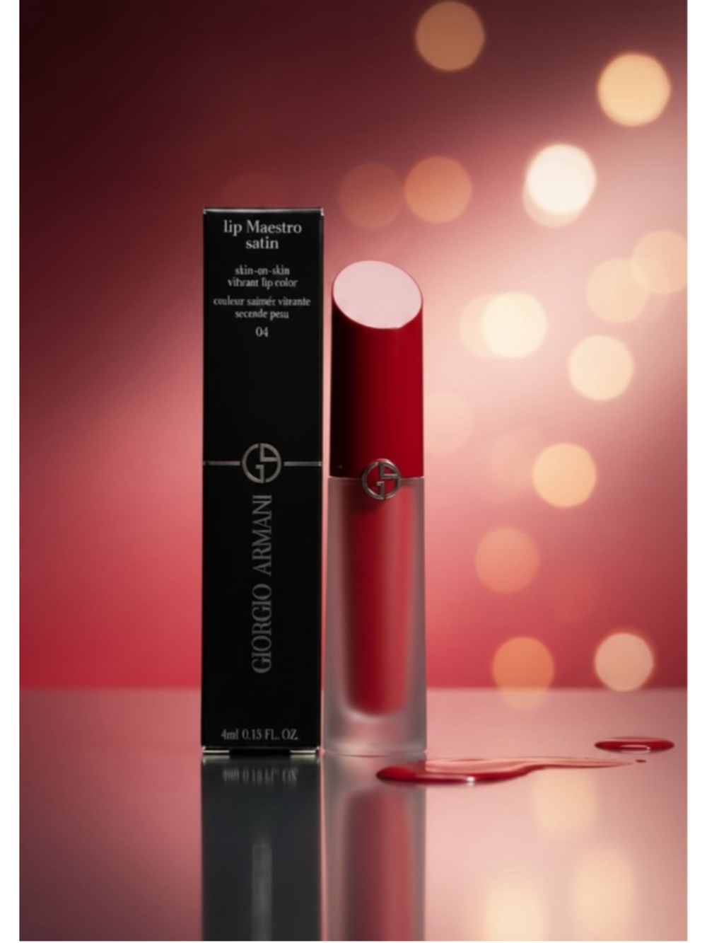 Giorgio Armani Lip Maestro Satin 04 Live Concert 0.13 oz New